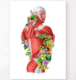 Anatomie der Muskeln - Floral - Weiß | Codex Anatomicus Fashion