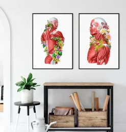 Anatomie der Muskeln - Floral - Weiß | Codex Anatomicus Fashion