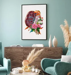 Anatomie der Plazenta - Floral - Weiß | Codex Anatomicus Discount