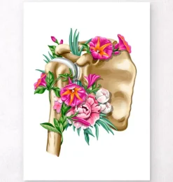 Anatomie der Schulter - Floral - Weiß | Codex Anatomicus Sale