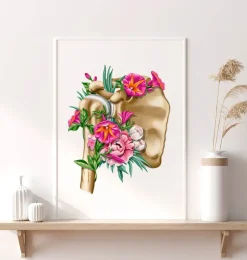Anatomie der Schulter - Floral - Weiß | Codex Anatomicus Sale