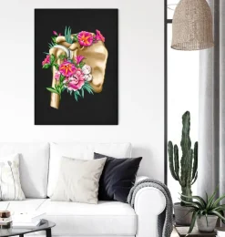 Anatomie der Schulter - Floral - Schwarz | Codex Anatomicus Online