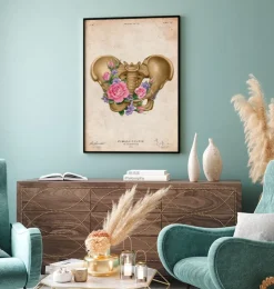 Anatomie des weiblichen Beckens - Floral - Vintage | Codex Anatomicus Sale