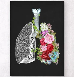 Anatomische Lunge mit Blumen | Codex Anatomicus Outlet