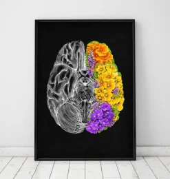 Anatomisches Gehirn mit Blumen | Codex Anatomicus Fashion