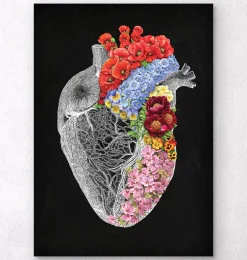 Anatomisches Herz mit Blumen | Codex Anatomicus Sale