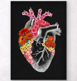 Anatomisches Herz mit Blumen II | Codex Anatomicus Discount
