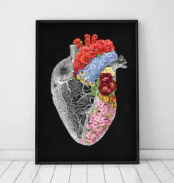 Anatomisches Herz mit Blumen | Codex Anatomicus Sale