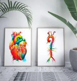 Aorta Anatomie - Aquarell | Codex Anatomicus Best
