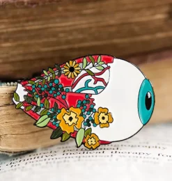 Auge mit Blumen - Emaille Pin | Codex Anatomicus Hot
