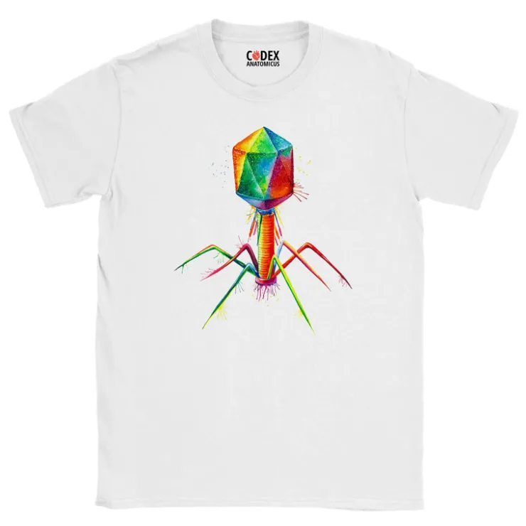 Bacteriophage Unisex T-Shirt - Aquarell | Codex Anatomicus Hot