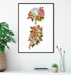 Bandscheibenvorfall - Floral - Weiß | Codex Anatomicus Hot