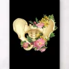 Beckenanatomie - Floral - Weiß | Codex Anatomicus Online