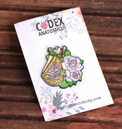 Brust mit Blumen - Emaille Pin | Codex Anatomicus Online