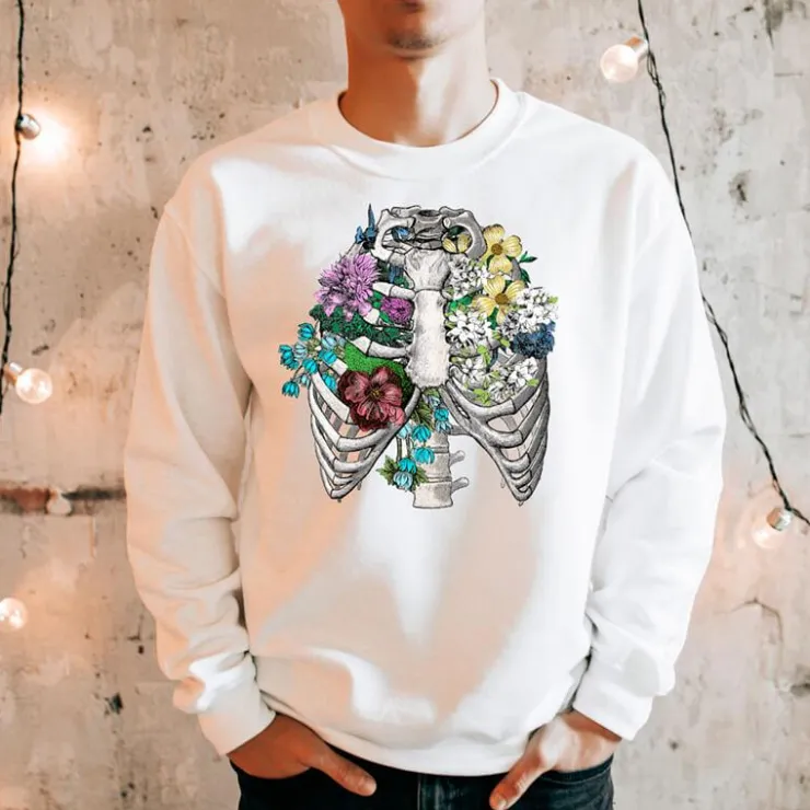 Brustkorb II Unisex Sweatshirt - Floral | Codex Anatomicus Hot