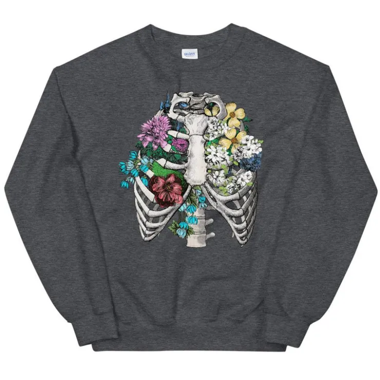 Brustkorb II Unisex Sweatshirt - Floral | Codex Anatomicus Hot