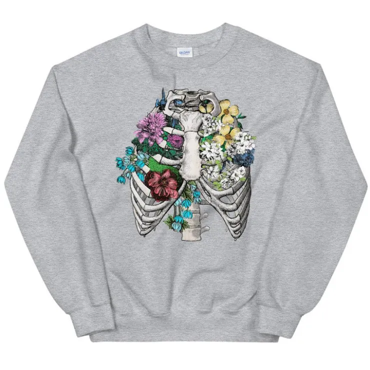 Brustkorb II Unisex Sweatshirt - Floral | Codex Anatomicus Hot