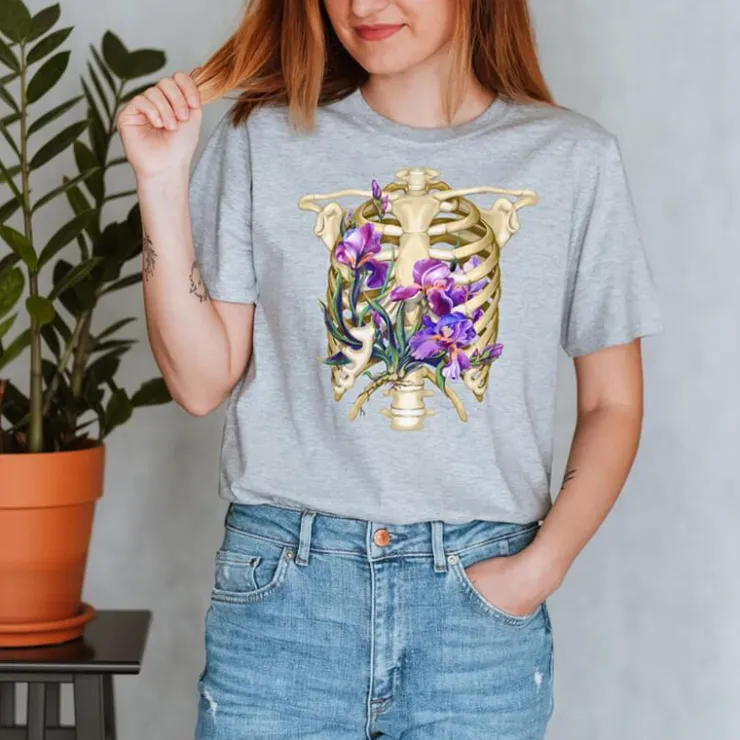 Brustkorb Unisex T-Shirt - Floral | Codex Anatomicus Online