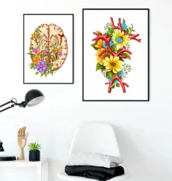 Circulus arteriosus - Floral - Weiß | Codex Anatomicus New