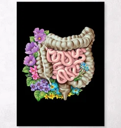 Darmanatomie - Floral - Schwarz | Codex Anatomicus New