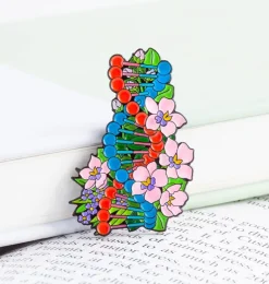 DNA mit Blumen - Emaille Pin | Codex Anatomicus New