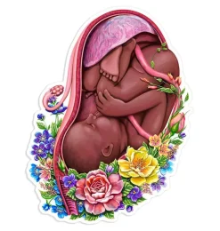 Fötus Aufkleber - Floral | Codex Anatomicus Clearance