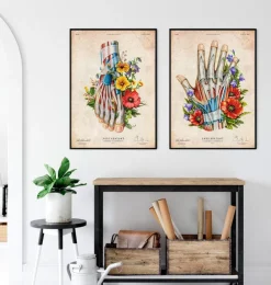 Fuß Anatomie - Floral - Vintage | Codex Anatomicus Best