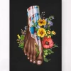 Fuß Anatomie II - Floral - Schwarz | Codex Anatomicus New