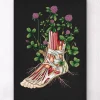 Fuß Anatomie with Flowers - Schwarz | Codex Anatomicus Best