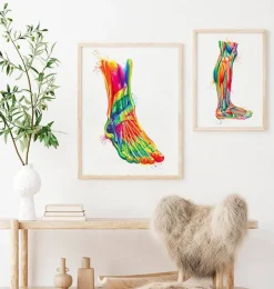 Fuß und Knöchel Anatomie - Aquarell | Codex Anatomicus New