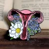 Gebärmutter mit Blumen - Emaille Pin | Codex Anatomicus Sale