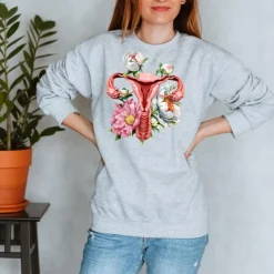Gebärmutter Unisex Sweatshirt - Floral | Codex Anatomicus Online