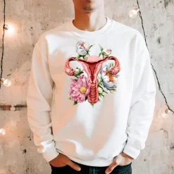 Gebärmutter Unisex Sweatshirt - Floral | Codex Anatomicus Online