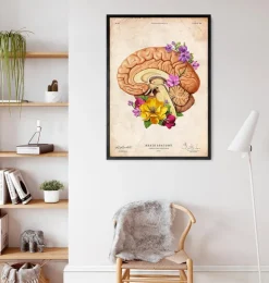 Gehirn Anatomie II - Floral - Altes Papier | Codex Anatomicus Online