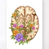 Gehirn Anatomie III - Floral - Weiß | Codex Anatomicus Best