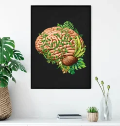 Gehirn Anatomie IV - Floral - Vintage | Codex Anatomicus Discount
