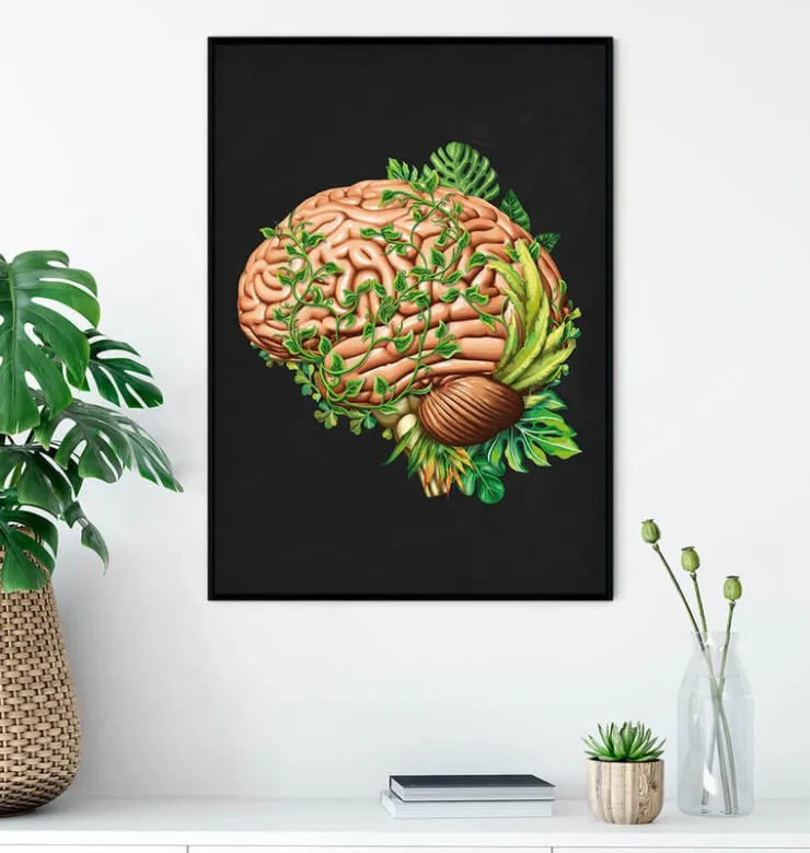 Gehirn Anatomie IV - Floral - Vintage | Codex Anatomicus Discount