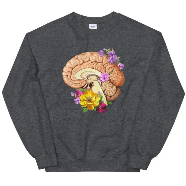Gehirn II Unisex Sweatshirt - Floral | Codex Anatomicus Clearance