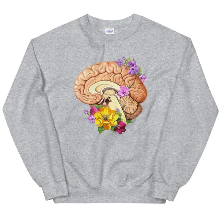 Gehirn II Unisex Sweatshirt - Floral | Codex Anatomicus Clearance