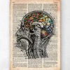 Gehirn mit Blumen - Altes Wörterbuch | Codex Anatomicus Fashion