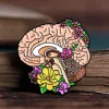 Gehirn mit Blumen II - Emaille Pin | Codex Anatomicus Sale