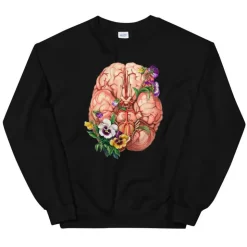 Gehirn Unisex Sweatshirt - Floral | Codex Anatomicus Fashion