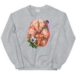 Gehirn Unisex Sweatshirt - Floral | Codex Anatomicus Fashion