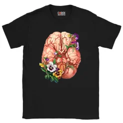 Gehirn Unisex T-Shirt - Floral | Codex Anatomicus Sale