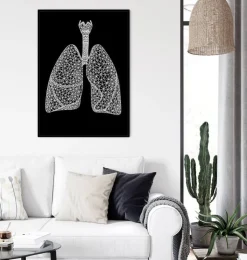 Geometrische Lungen - Schwarz | Codex Anatomicus Hot