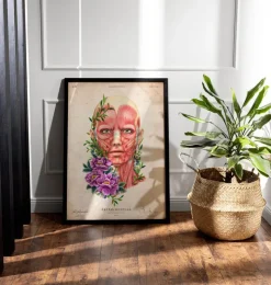 Gesichtsmuskeln Anatomie II - Floral - Vintage | Codex Anatomicus Outlet