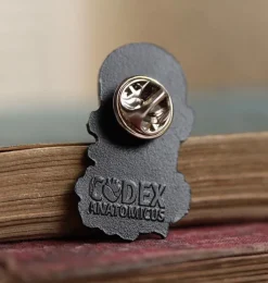 Gesichtsmuskeln und Schädel mit Blumen - Emaille Pin | Codex Anatomicus New