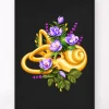 Gleichgewichtsorgan - Floral - Schwarz | Codex Anatomicus New