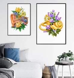 Gleichgewichtsorgan - Floral - Weiß | Codex Anatomicus Discount