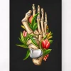 Hallux valgus - Floral - Schwarz | Codex Anatomicus Fashion